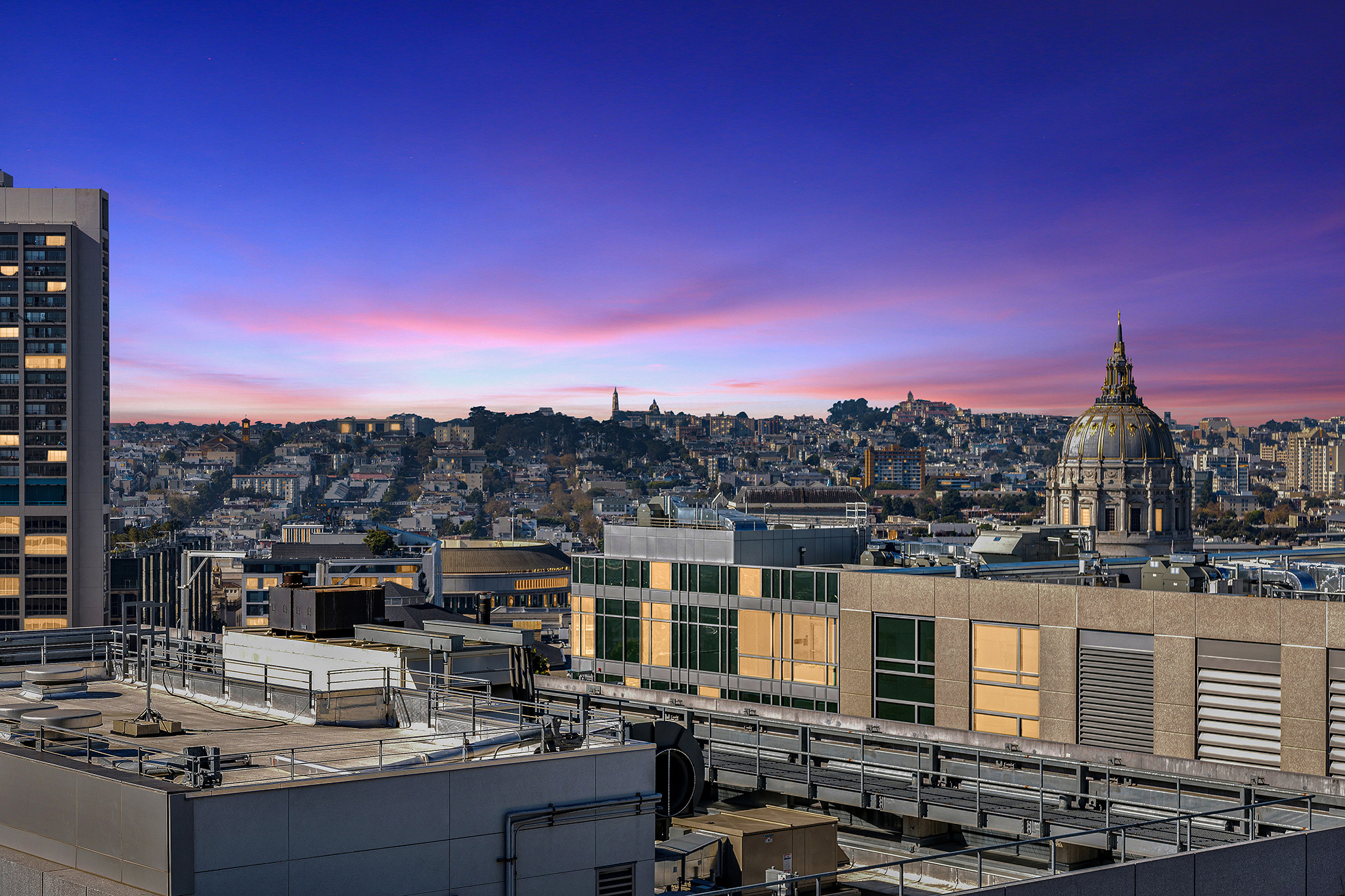 sunset over San Francisco